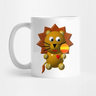 Cute Lion with a Lollipop Mug